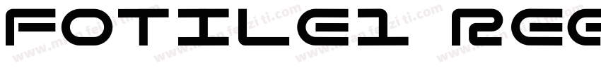 FOTILE1 Regular字体转换